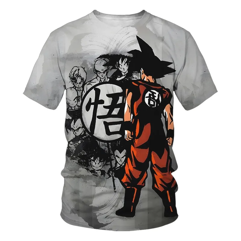 Goku Tričko Anime Dragon Ball T tričko pre deti 3D tlačené streetwear Tops Vegeta Tričko chlapcov z harajuku s krátkym rukávom