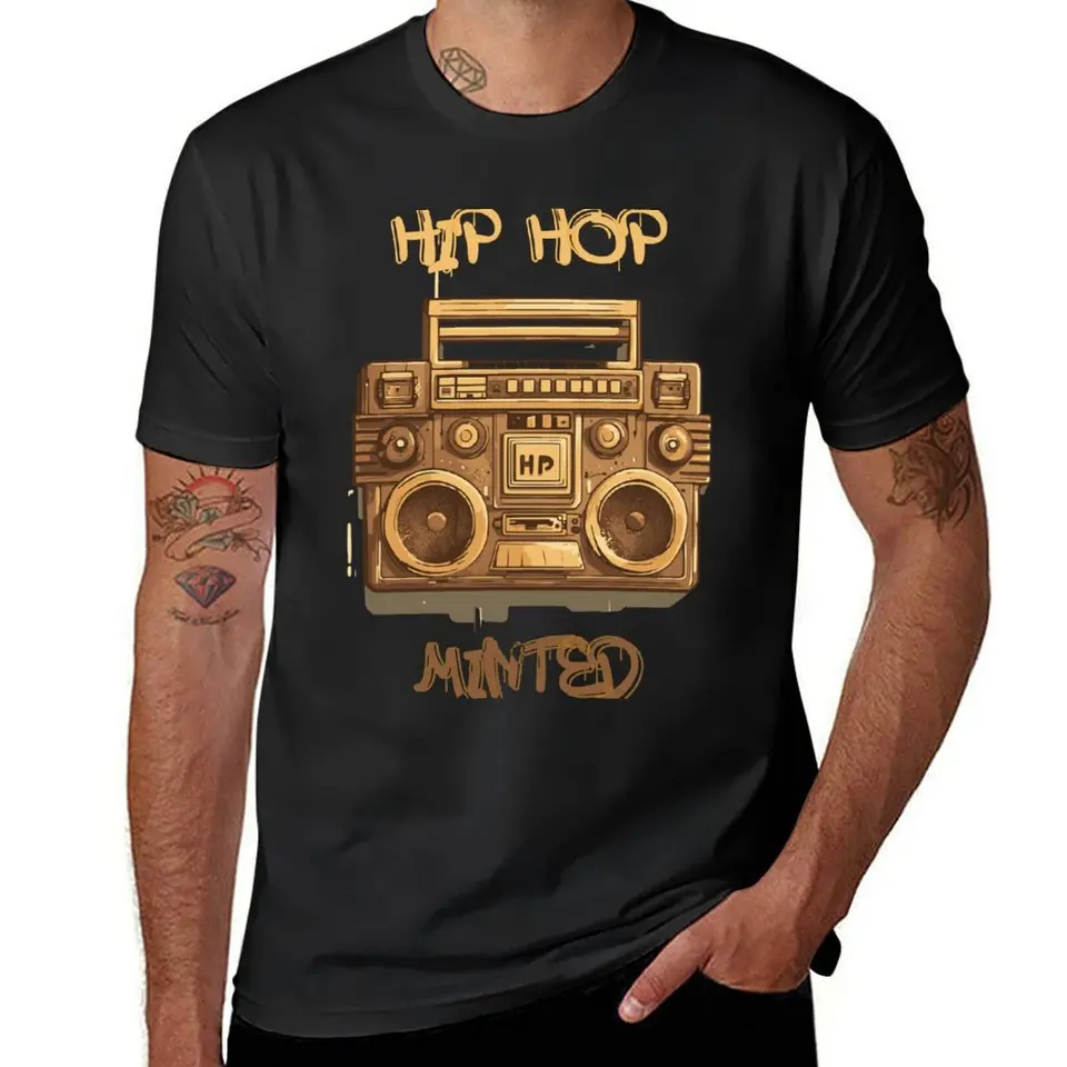 Gold Boombox Tričko estetické oblečenie letné oblečenie mužov oblečenie