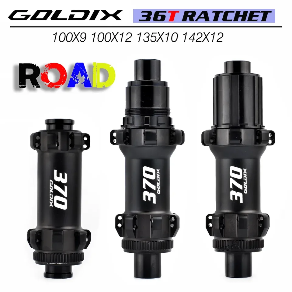 Goldix R370 24H/28H Ratchet 36t Gravel Road Bike Hub Center Disk Brake Brake QR/Thru 135 mm 142 mm pre Shimano Hg SRAM XDR