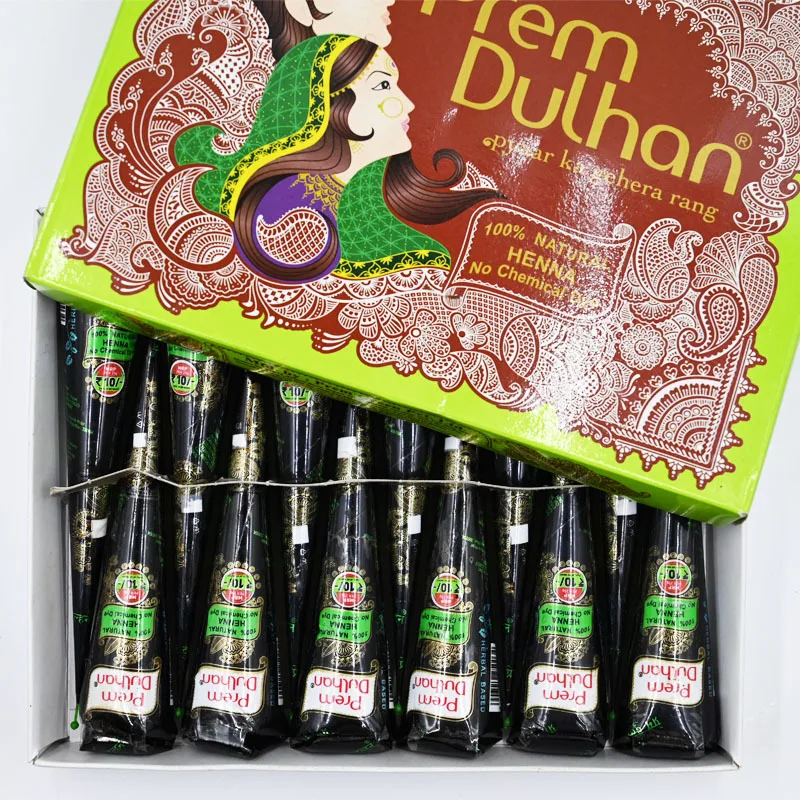 Golecha 25gram Cherry Red Henna kužele indická henna tetovacia pasta pre dočasné tetovanie tetostu umenia nálepky Mehndi Body Paint