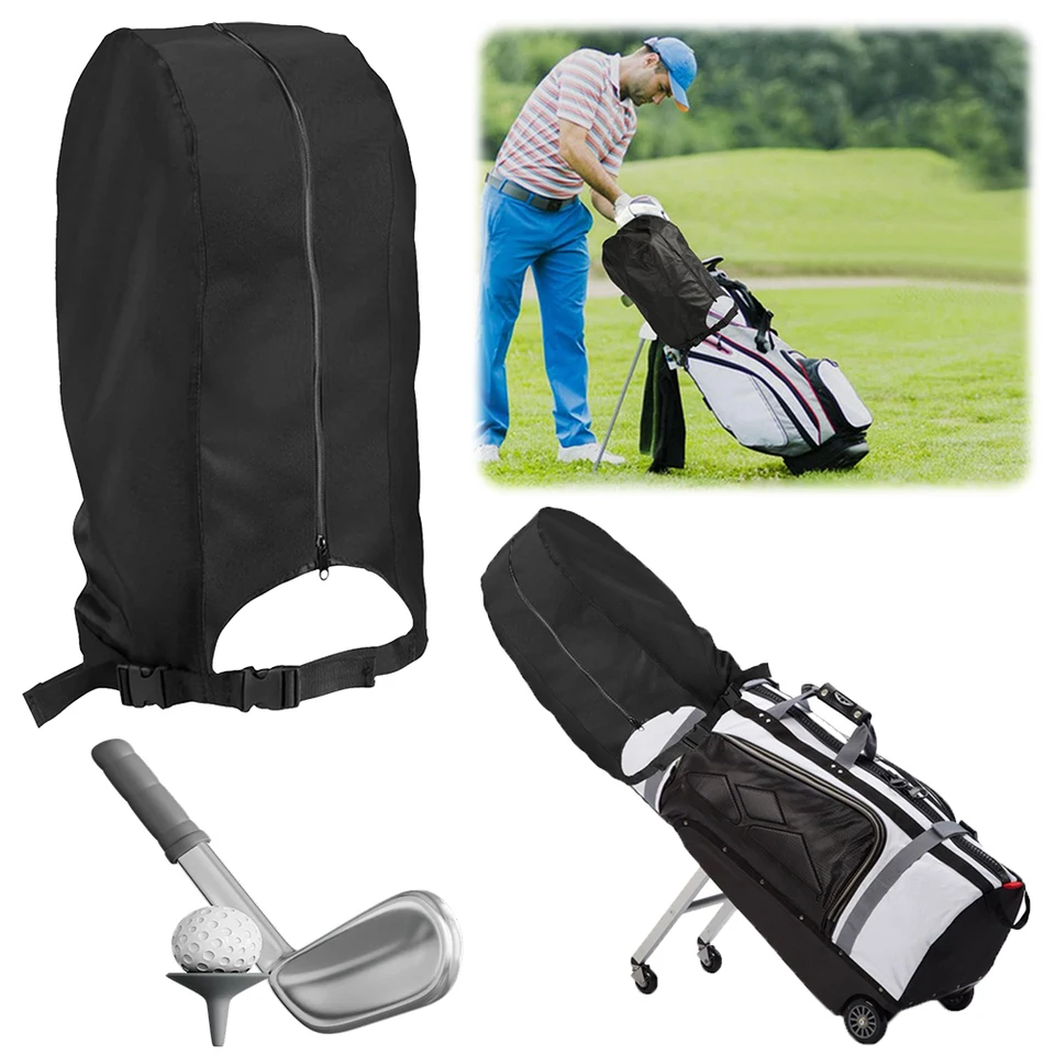 Golf Bag Rain Cover s zipsom Golf Bag Rain Hood Dustodproof Club vrecká Rainko pre mužov