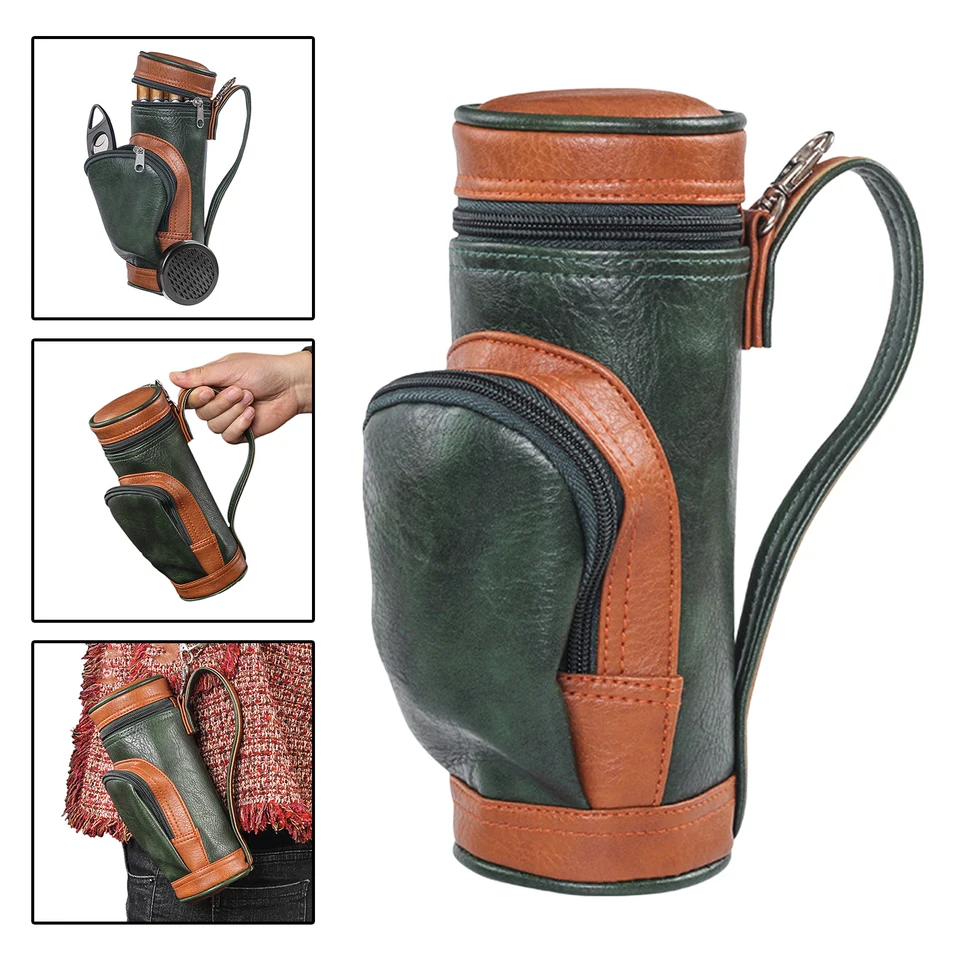 Golf Cigar Bag Prenosný držiak na obaly na cigaru s cigárovými rezačkami a zvlhčovačom Fit 8 Cigary Accessories Darček pre vonkajší šport