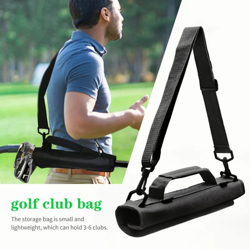 Golfové tašky Muži stáť taška Mini ľahká nylonová nosná taška prepravovať drivné výcvikové puzdro s nastaviteľným ramenným remienkom