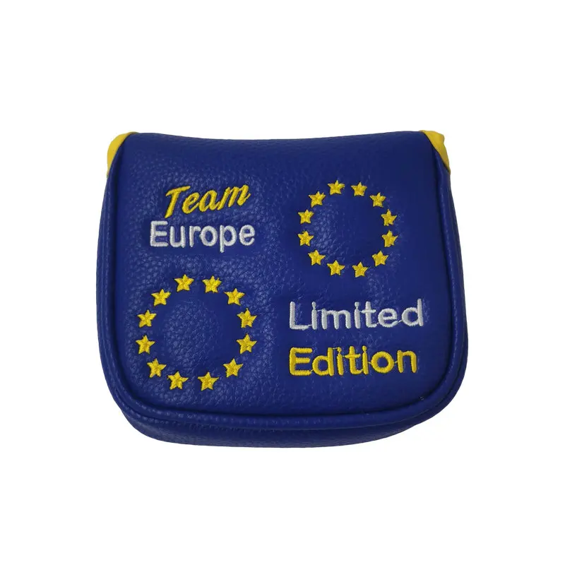 Golfový putter Headcover Európ Golf Putters Headcovs Hybrid UT Portecter Golf Club Cover Set Modrá farba