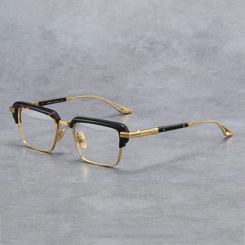 Golgen Black Eye-Glasses Originálny dizajn Vysoko kvalitný DEX-008 Pure Titanium Business Style Módna klasická myopia číry objektív