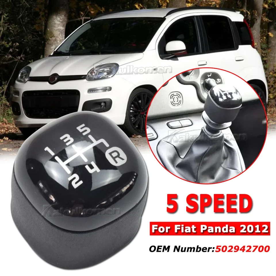 Gombos gombík gombíka prevodovky prevodovky pre Fiat for Panda z roku 2012 Black 5-Speed ​​502942700 Gomb