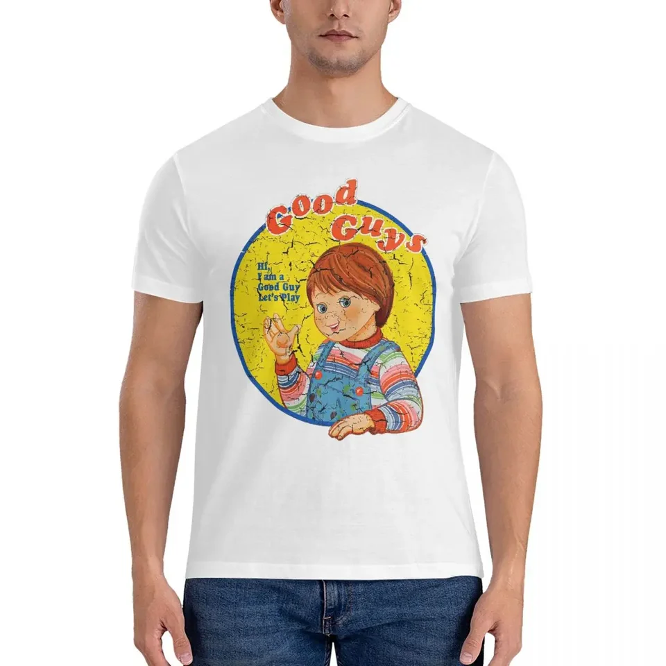 Good Guys Detd Play Chucky Doll Tričko pre mužov pre mužov nadmerne nadmerné tričká Pánske odpaliská Krátke O-krk letné oblečenie S-6xl