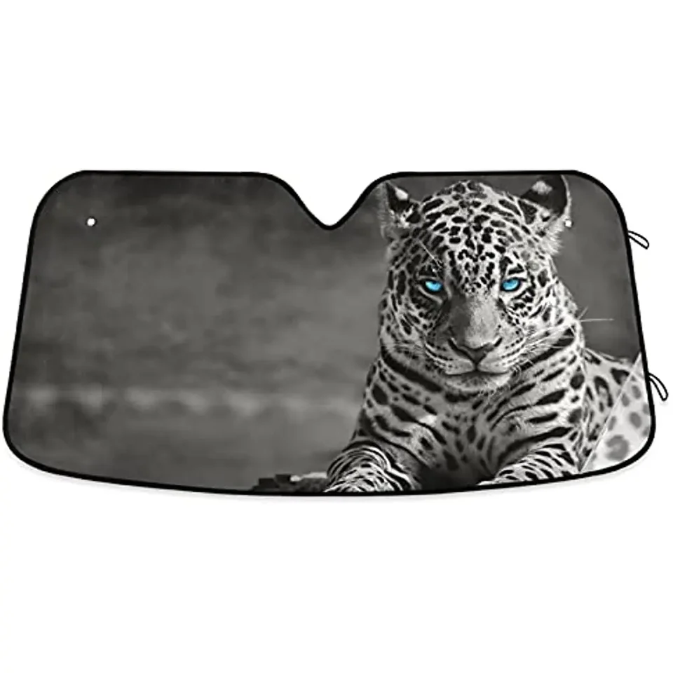 Goodold Foloble Auto Pomen Sunshade predné okno automatické čelné sklo slnečné tiene, ktoré sa stane vozidlom Cool-55x27.6in, Jaguar