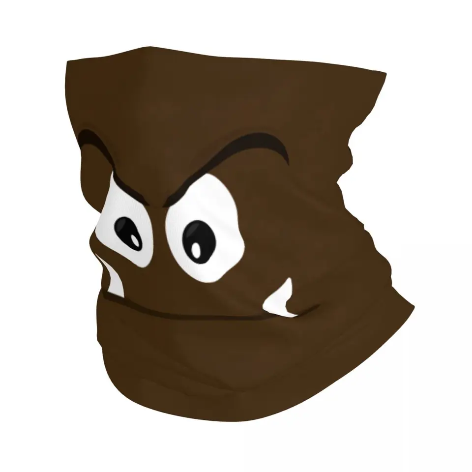 Goomba Face Game Bandana Neck Gaiter Tlačená maska ​​Balaclavas Mask šál teplý rybolov hlavy rybolov pre mužov