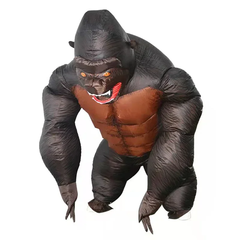 Gorilla kostým nafukovateľný oblek pre dospelých detí Monkey maskot cosplay anime halloween Air Blowfucksuit karneval festival o kerr2