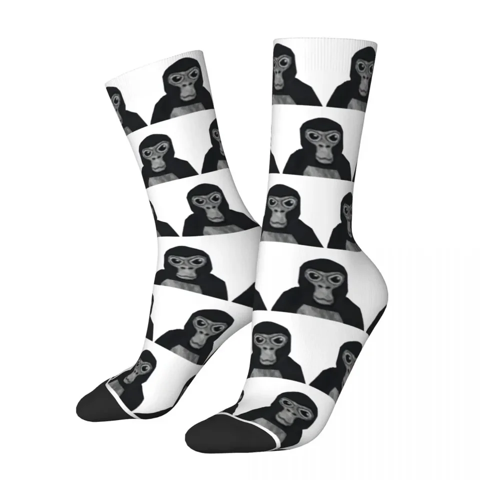 Gorilla Tag Monkey (9) ponožky Harajuku Pow -Absorbujúce pančuchy po celú sezónu Dlhé ponožky Príslušenstvo pre unisex darčeky