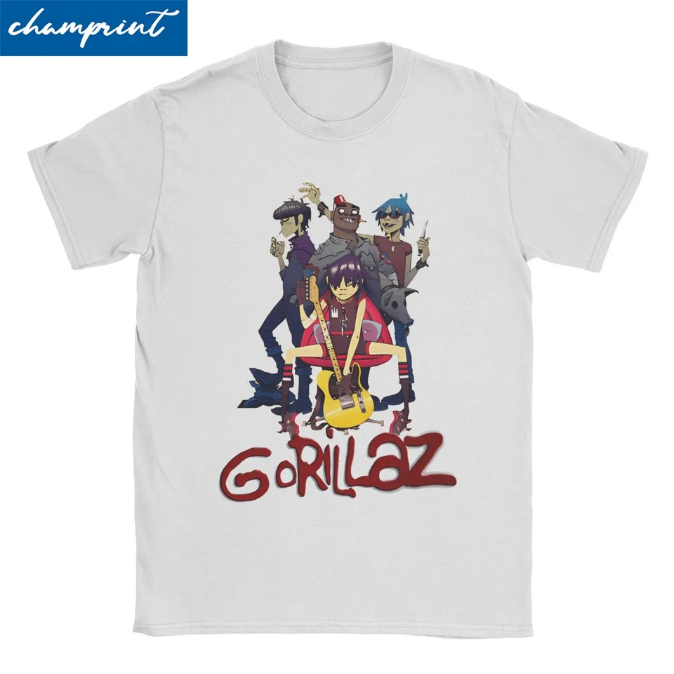 Gorillaz Hudobná skupina Tričko Men Men žien gotický hip hop úžasný čistý bavlnený tričko posádka krk s krátkym rukávom