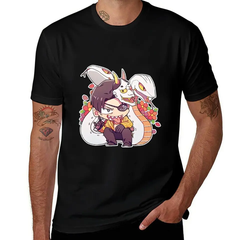 Goro Majima Chibi Tričko Anime tričká Sublime Anime Graphic Tee Tirt Fruit of the Loom Mens T tričká