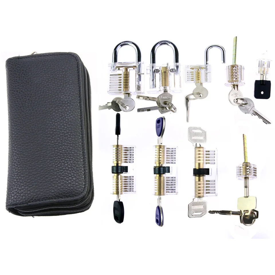 Goso 24 Lockpick Locksmith Tools Set s 9 priehľadnými zámkami