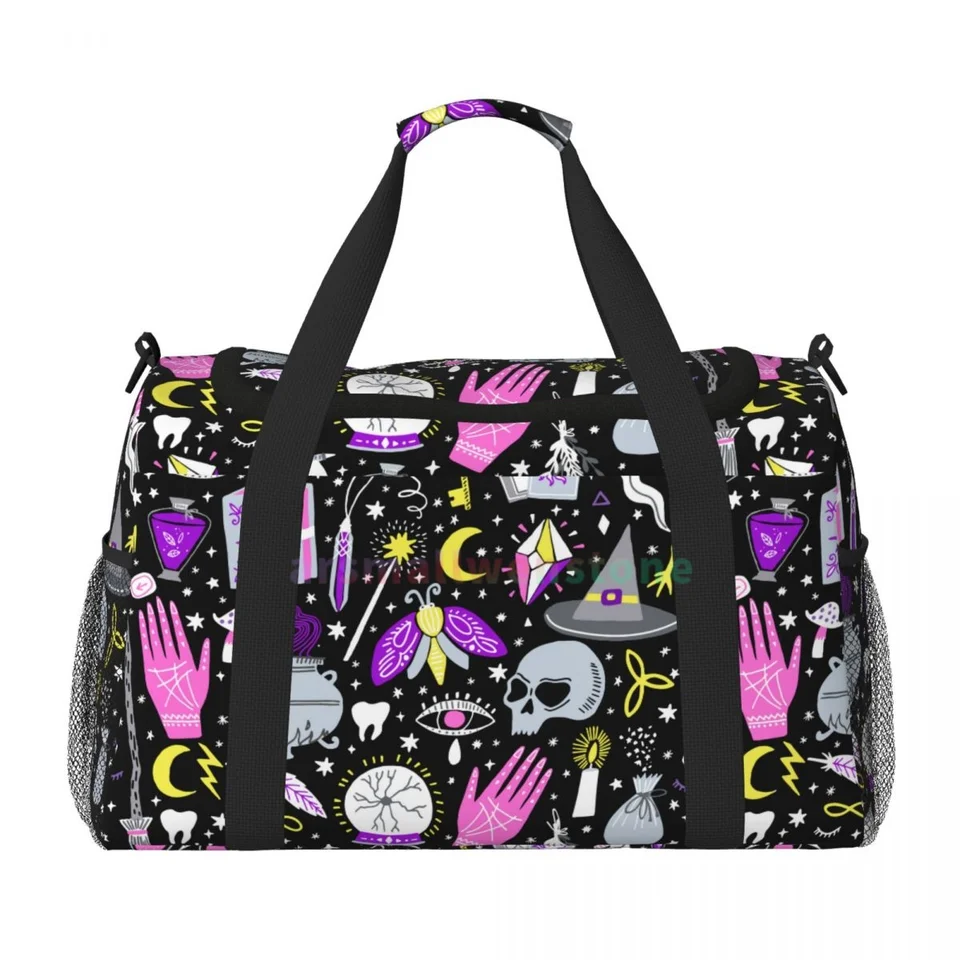 Goth Gothic Black Travel Travel Duffel Bags Personalized Weekender Bag s ramenným remienkom Sport Gym Yoga batožinová taška
