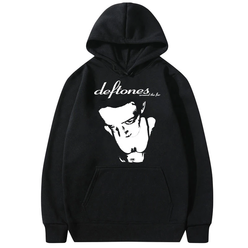 Goth retro grunge mikina muži ženy vintage streetwear deftones okolo fur turné kapely koncertné mikina punk hippie mikiny