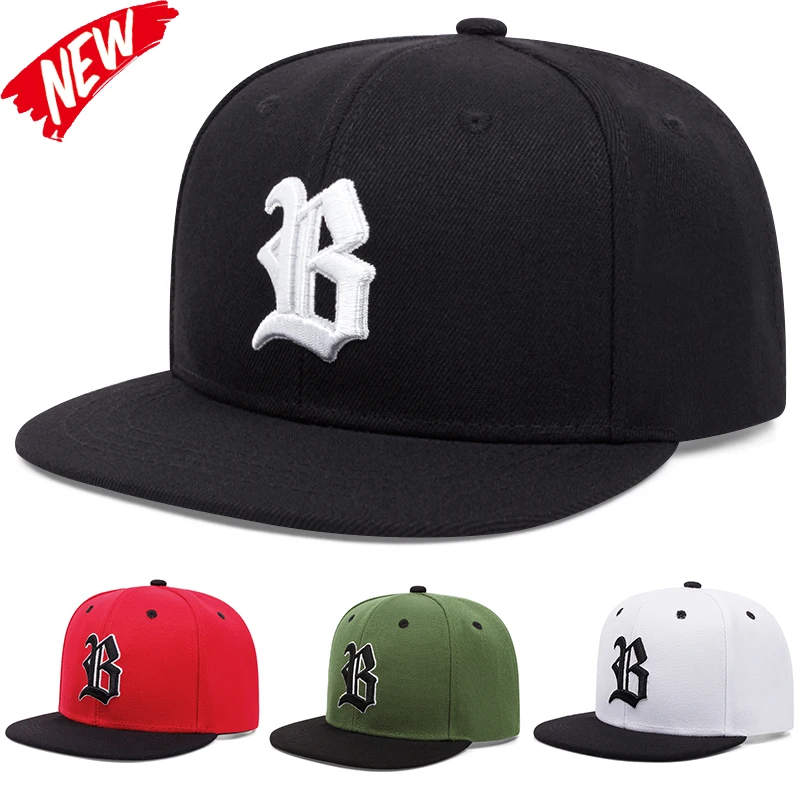 Gotická b vyšívacia baseballová čiapka Snapback klobúk móda dospelý slnečný klobúk unisex nastaviteľný hip hop baseball caps kovbojský klobúk