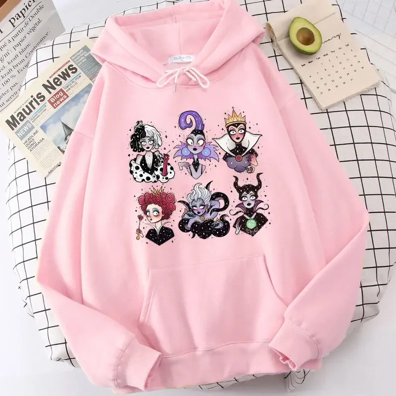 Gotické darebáky Dámska kapucňa Harajuku Kuila darebák Bad Girl tlačený roztomilý karikatúra vtipné mikiny y2k tops dámske oblečenie