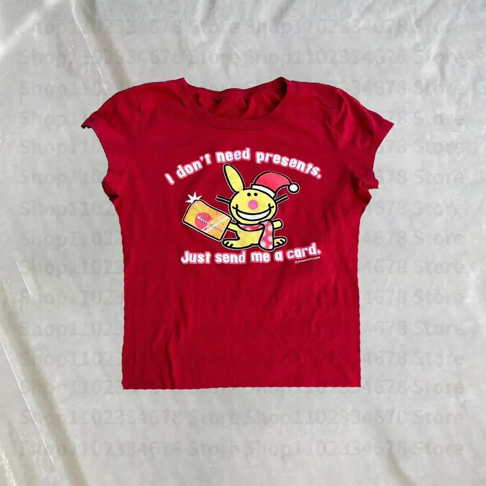 Gotické rozprávkové detské telesy Streetwear Dámske plodiny Y2K Tops Punk Estetický list