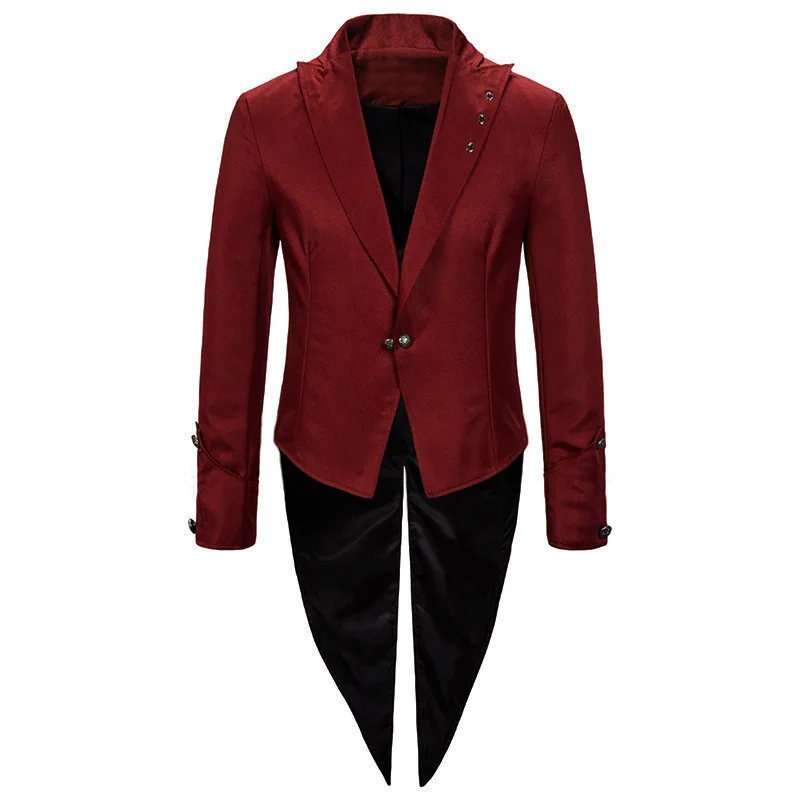 Gotický parník vinobranie stredoveký upír Diabol Red Coat Trent Cosplay kostým viktoriánsky súd