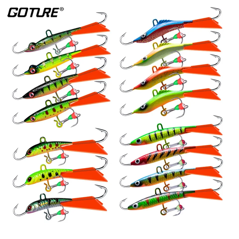 Goture 1ks zimný ľadový rybolov naláknutia Vyvažovatelia profesionálnych prípravkov Wobblers NADAJTE NÁVOD NÁBADE PRE TROUT BASS BASS PIKE CARP PESCA PESCA