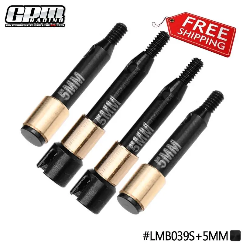 GPM stredná uhlíková oceľ predná + zadný hnací hriadeľ CVD + 5 mm/3 mm pre LOSI 1/24 Micro-B RC CAR