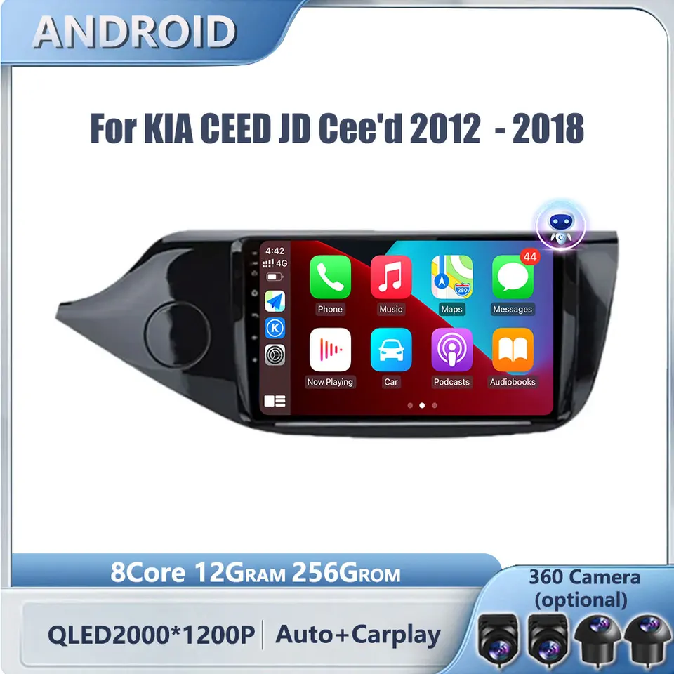 GPS DSP Stereo 9 palcov pre Kia Ceed JD Cee'd 2013 2013 2014 2015 - 2018 Audio Multimedia Video Player