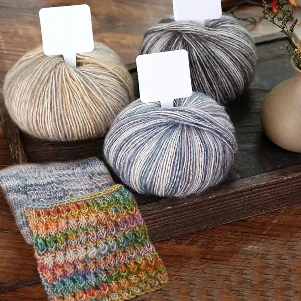 Gradient Cake Diy DIY Ručne pletené vlna MOHAIR priadza bavlnená priadza zimná háčkovacia línia čipky s mäkkým háčkovaním