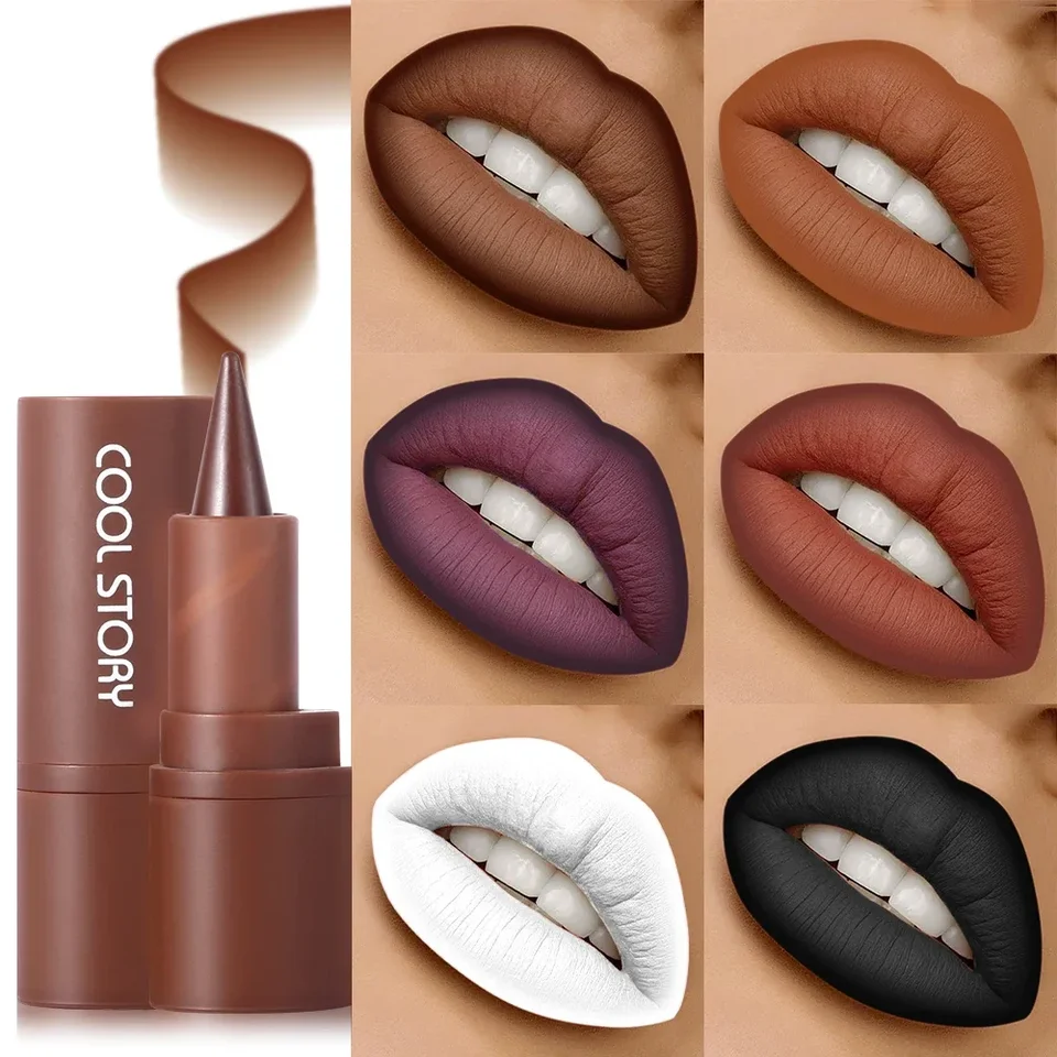 Gradient Gradient Lip Liner Matte Black White Velvet Lipstick nepremokavá trvalá slepá na očné tiene rýchle sušenie očných viečok makeup