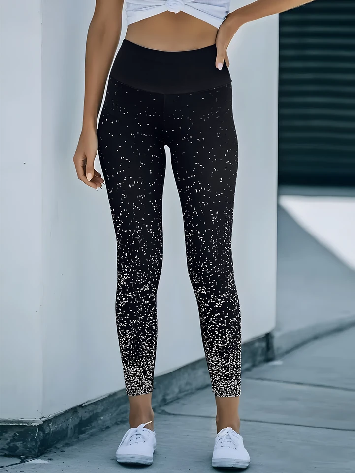 Gradient Snowflake Gym Leggings Ženy jogové nohavice s vysokým pásom korisť zdvíhacie legíny nohavice oblečenie fitness