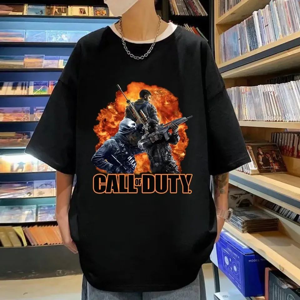 Graf Call of Duty Graphic T tričká Men ženy Vintage Casy Pure Cotton Trič