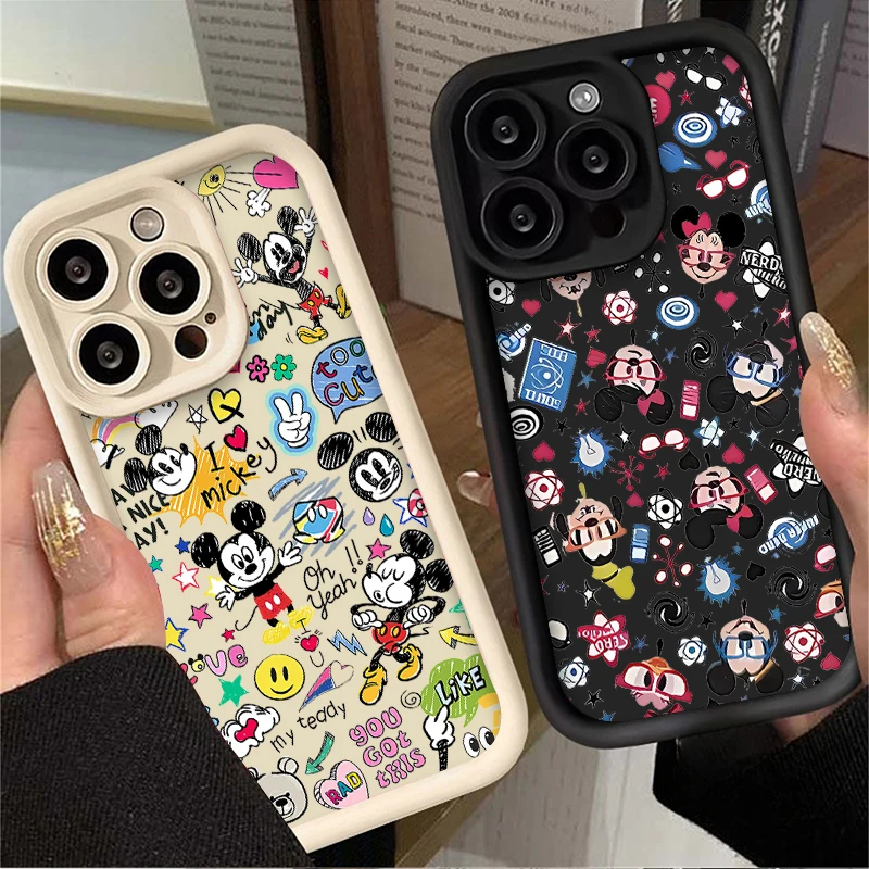 Graffiti Disneies Mickey Nový puzdro pre telefón pre OnePlus 12 12R 11R 10R 8T NORD CE ACE 3 4 LITE 4G 5G Soft Silikone TPU Zadný kryt TPU