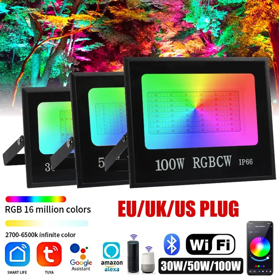 Graffiti inteligentné wifi+ bluetooth rgbcw nová aplikácia reflektor reflektor farebný dvor