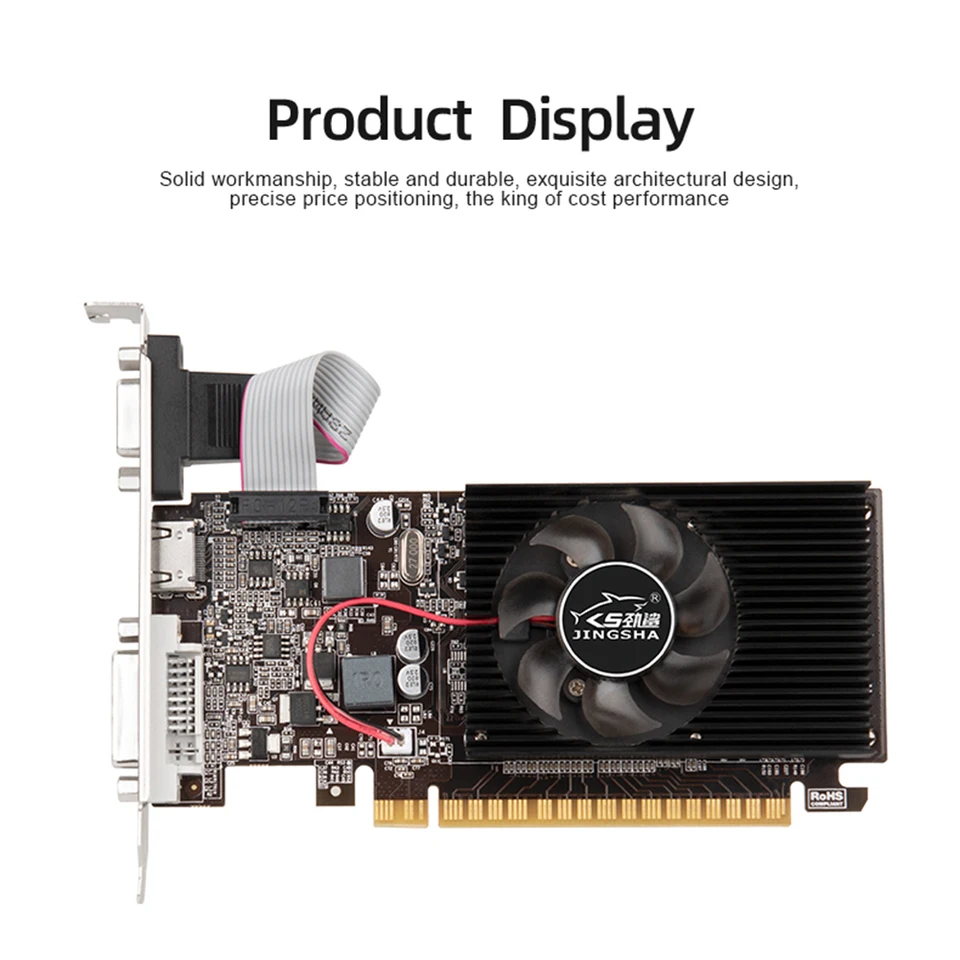Grafická karta GT610 810MHz DDR3 1 GB počítačová grafika HD VGA DVI Interface Explaced Accessories for Computer Desktop Game