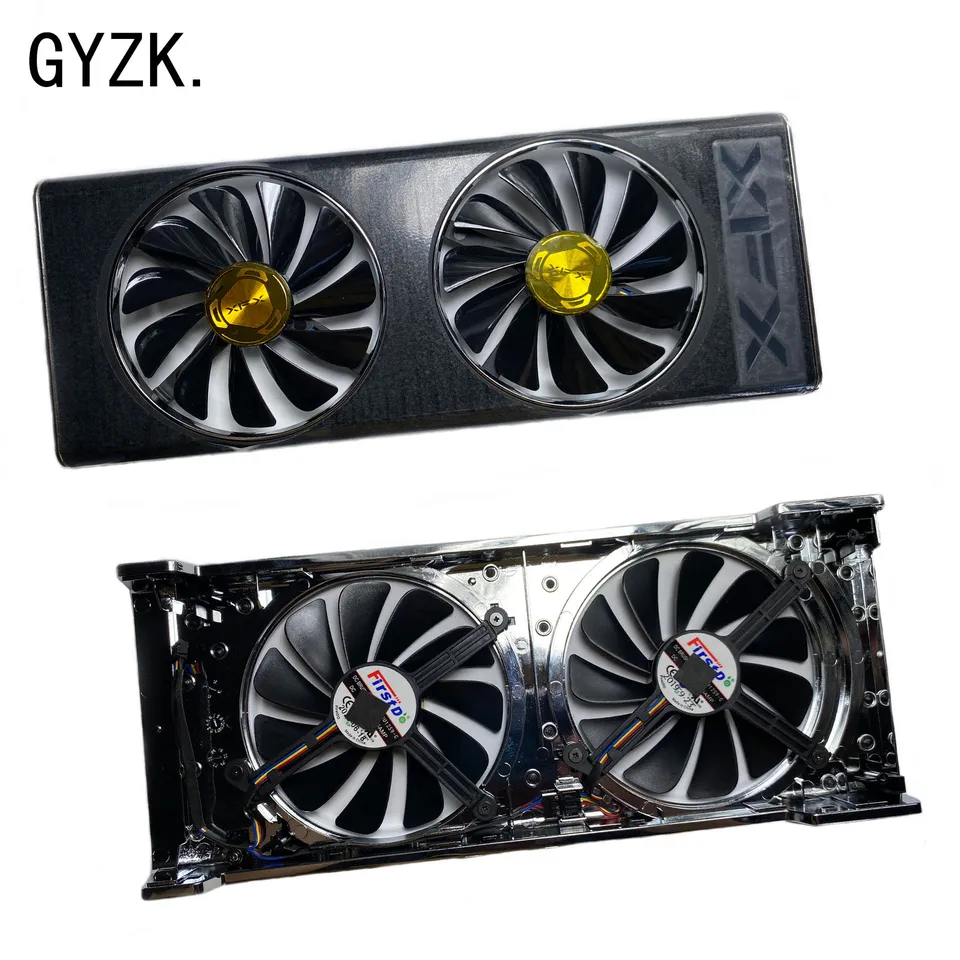 Grafická karta ventilátor chladiča pre XFX Radeon RX5700XT 5700 8 GB THICC II Ultra/DD Ultra Graphics Card Nahradenie panela ventilátora s ventilátorom