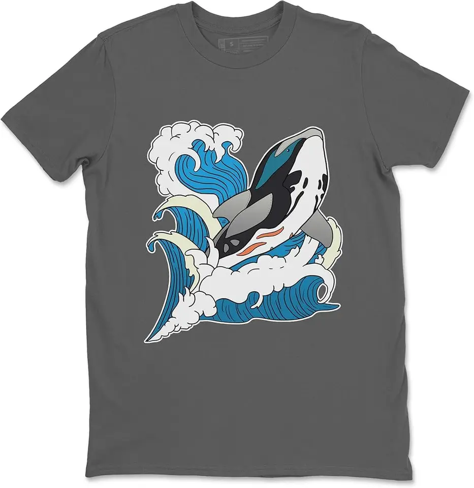 Grafické odpaliská veľryby Dizajn 700 Wave Runner Sneaker Zodpovedajúce tričko Y2K Tops Unisex Summer Ruckve