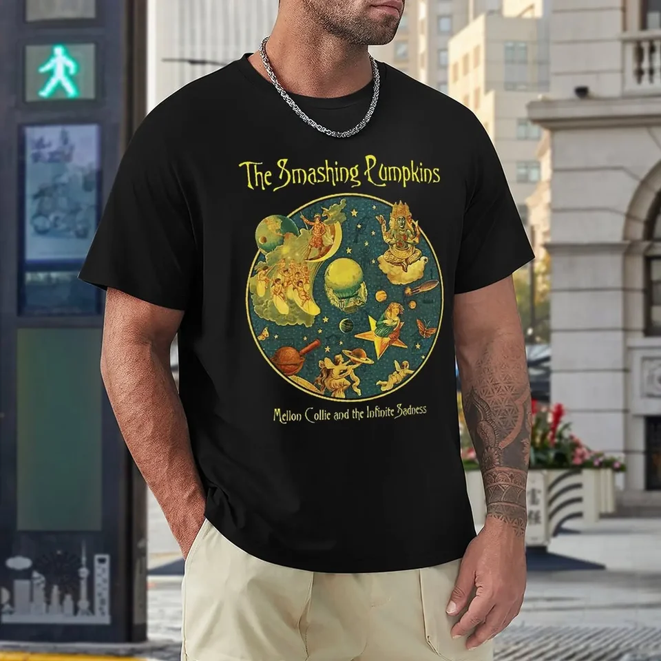 Grafické tričko s krátkym rukávom lacné letné letné nadmerné emo oblečenie The Smashing Pumpkins Tričko Hip hopové tričká
