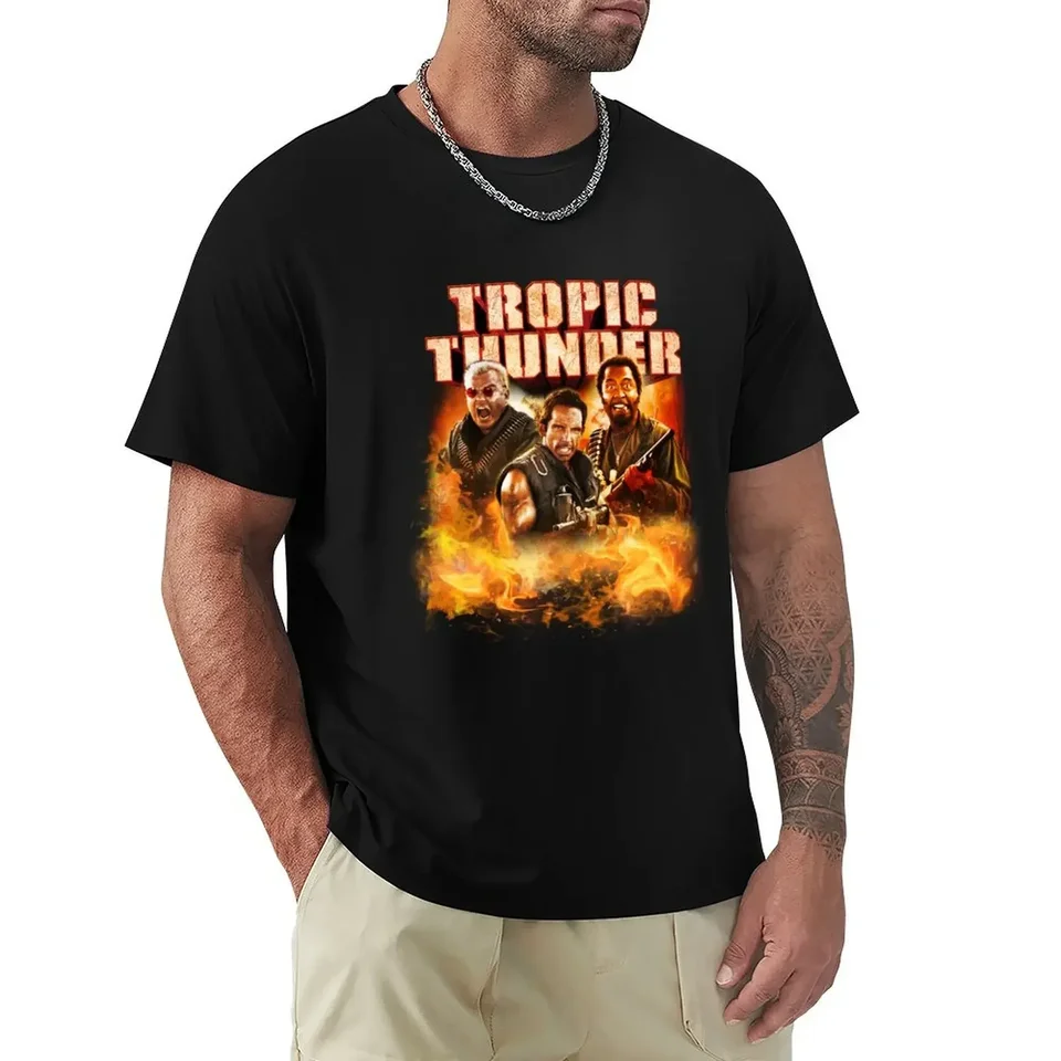 Grafické tričko s tropickým filmom s krátkym rukávom veterán Thunder American Vintage Plus veľkosti Tops anime vtipné tričká pre mužov