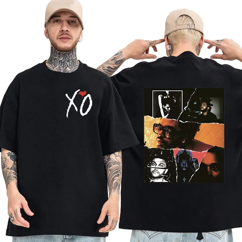Grafické tričko The Weeknd XO za hodinami po hodinách do úsvitu nadmerne nadmerne tričko Men Dámske hip hop rockové retro t tričko Streetwear