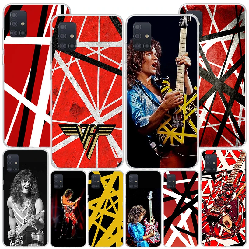 Grafický gitarový gitarový telefón Eddie van Halen pre Samsung Galaxy A51 A41 A31 A21S A11 A01 A71 A50S A40 A30 A20S A10S A6 A7 A8 A8 PRI