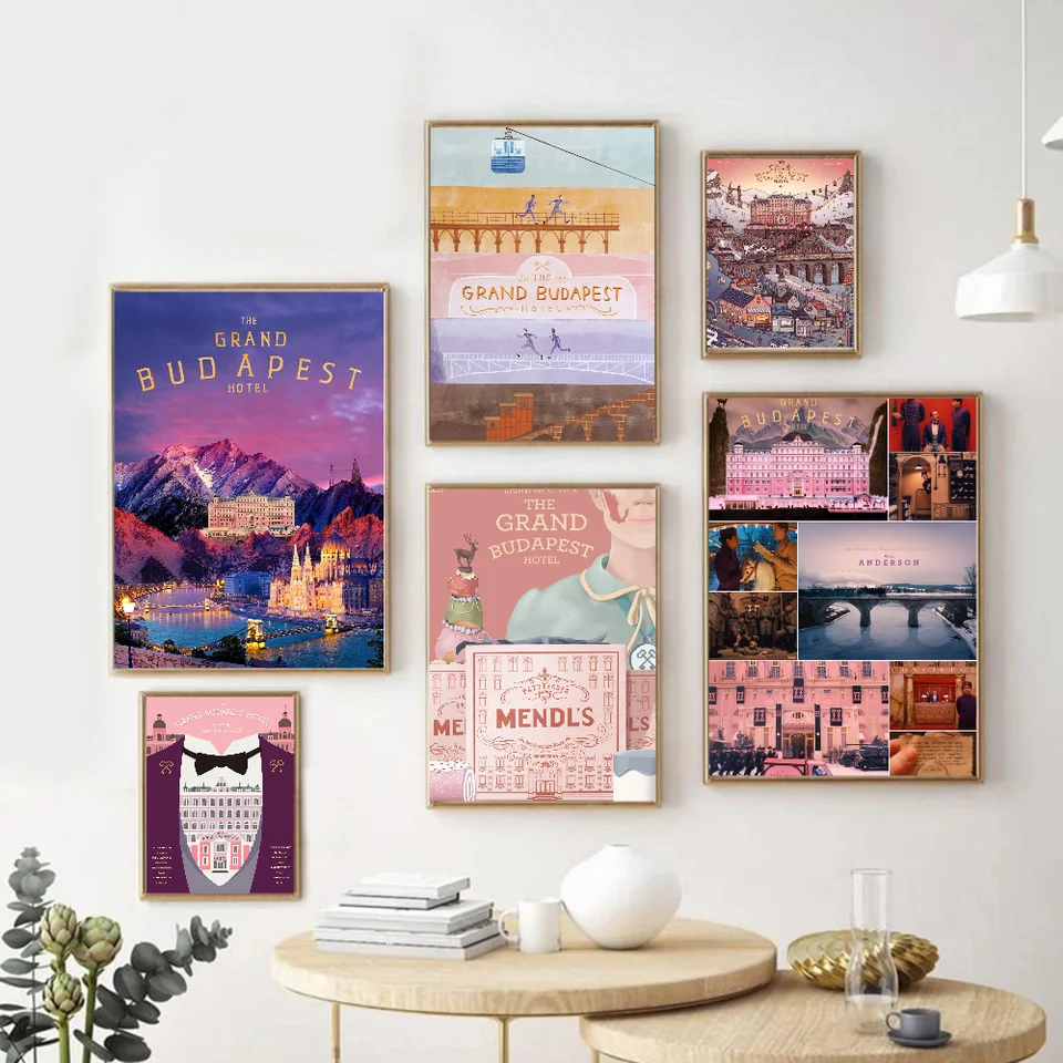 Grand Budapest Hotel Self-Art Art Plaght nepremokavý papier Coffee House Bar plagáty nástenné nálepky