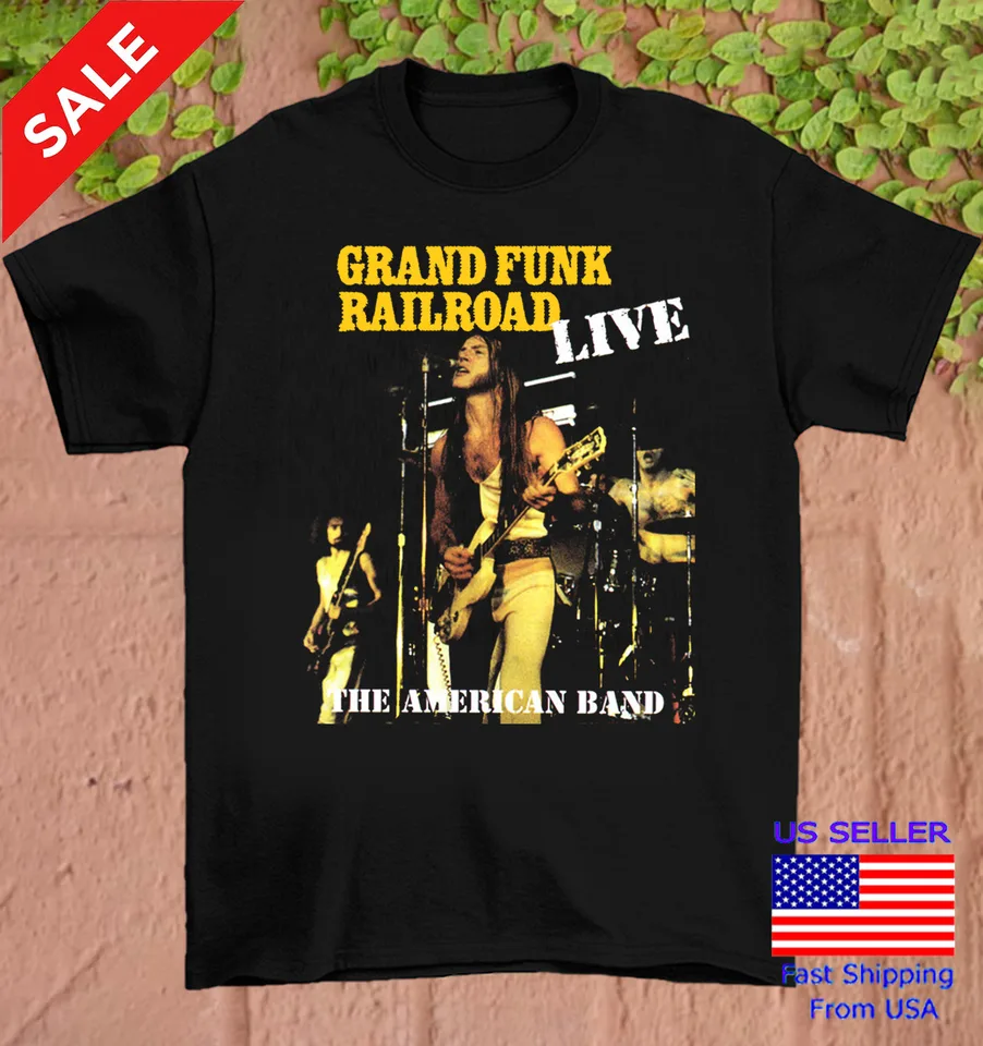 Grand Funk Railroad Band Live the American Band Unisex Tričko celá veľkosť QX0157