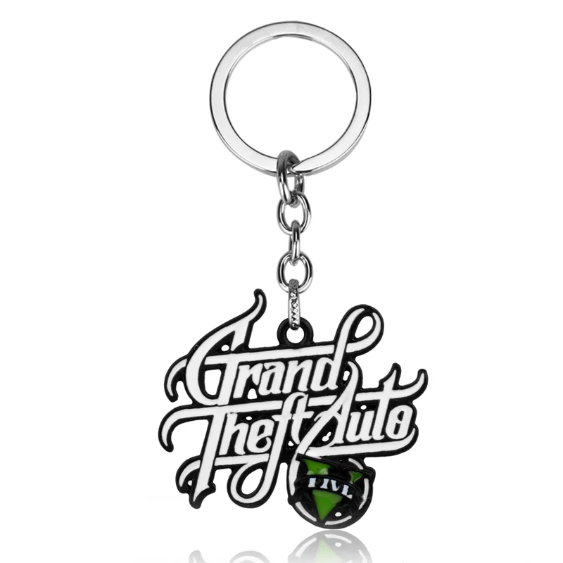 Grand Theft Auto 5 Keychain Hot PS4 GTA 5 Herný reťazec kovový reťazec smalt kovový kľúče Chaveiros Llaveros Držiteľ kľúča -50 -50