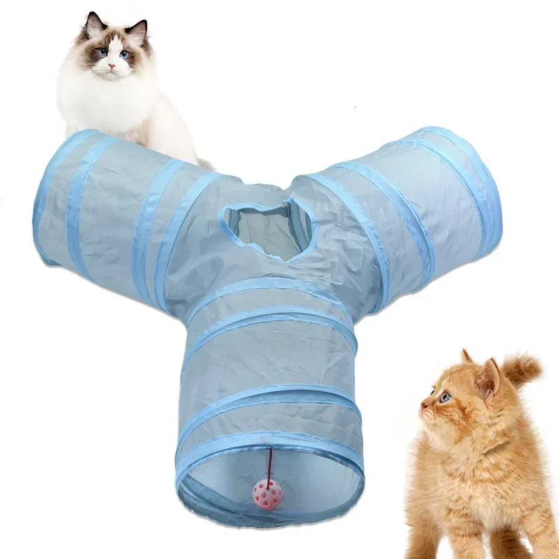 Gray Cat Channel Cat Tunnel Runway Cat Drill cez Rolling Ground Dragon Cat Channel Pet Cat Toy Supplies