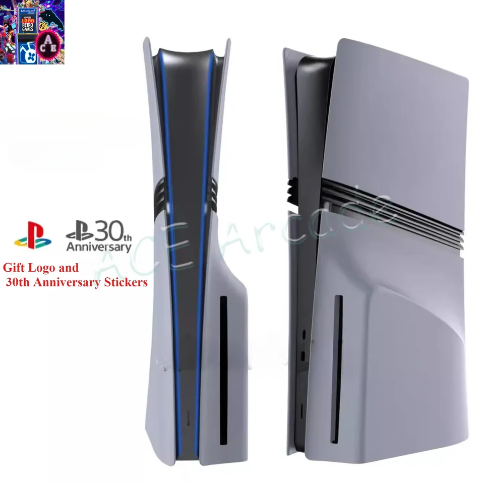 Gray PS5 Pro Game Shell 30. výročie vydanie Vystúpenie náhradného shell Advanced ABS Panel s logovou nálepkou Optickou jednotkou