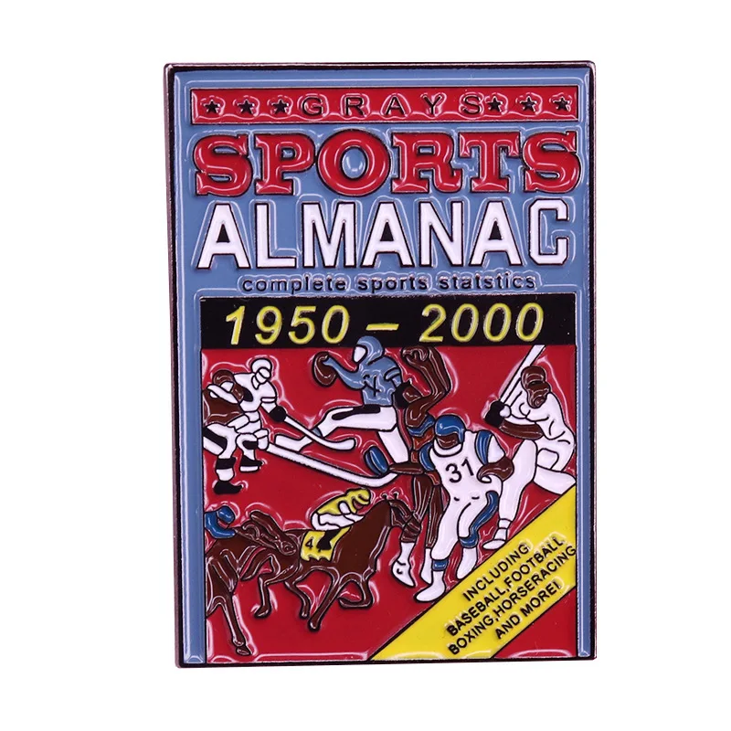Grays Sports Almanac späť do budúceho smaltovaného špendlíka pre klopa pre oblečenie Broš