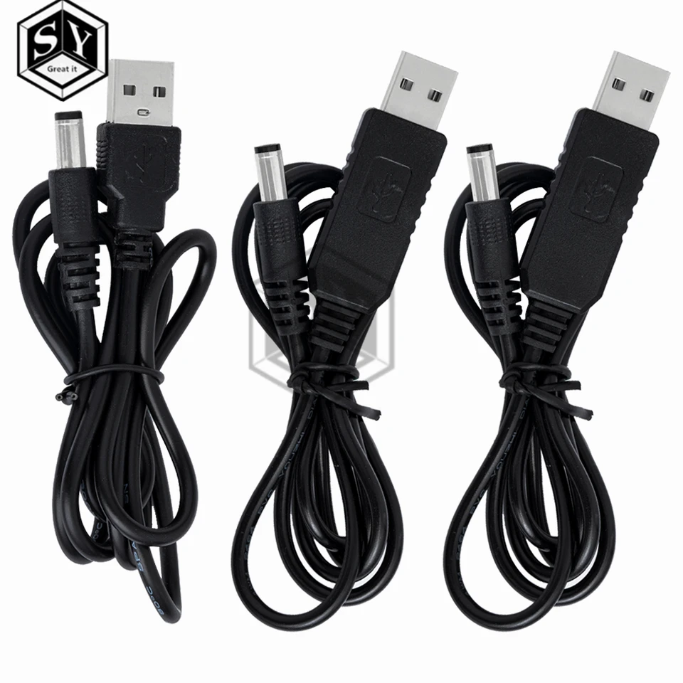 Great IT USB Power Boost Line DC 5V až DC 9V / 12V Krok UP Modul USB Converter Adapter Kábel 2.1x5.5 mm zástrčka
