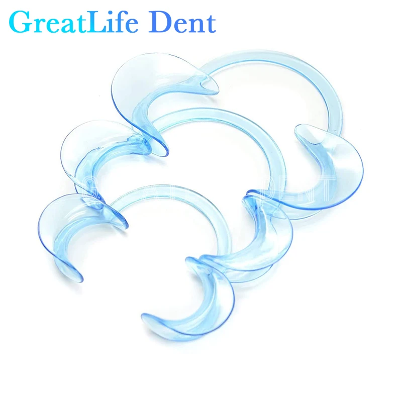 GreatLife Dent 5ks/set zubné ústa otvárač C Tvar zubného nástroja Intraorálna lícna navíjačka na pery ústia úst otvárač na pery