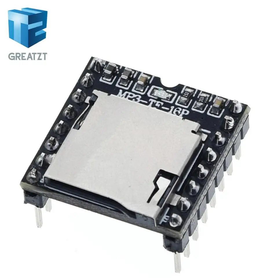 Greatzt mini mp3 prehrávač modul TF karta U disk Mini MP3 prehrávač zvukové hlasové modul doska pre Arduino DF Play Wholesale