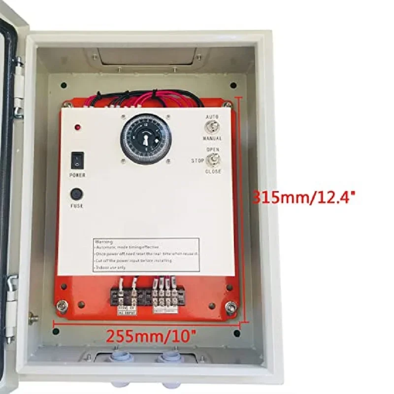 Greenhouse Vertilation Controller, Ovládanie časovača, motor Roll Up Greenhouse, AC 110V až DC24V